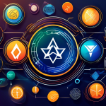 A dynamic and modern digital illustration showcasing a diverse array of altcoins in a polished cryptocurrency market setting. Include popular altcoins like