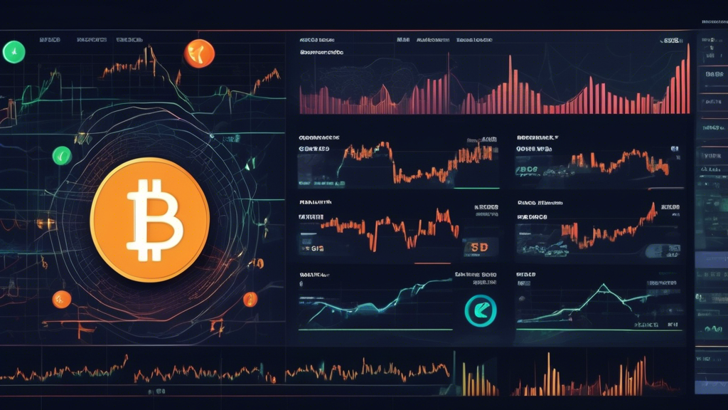 Create an image depicting the relationship between cryptocurrency trading and market volatility. Illustrate a dynamic scene with fluctuating crypto prices