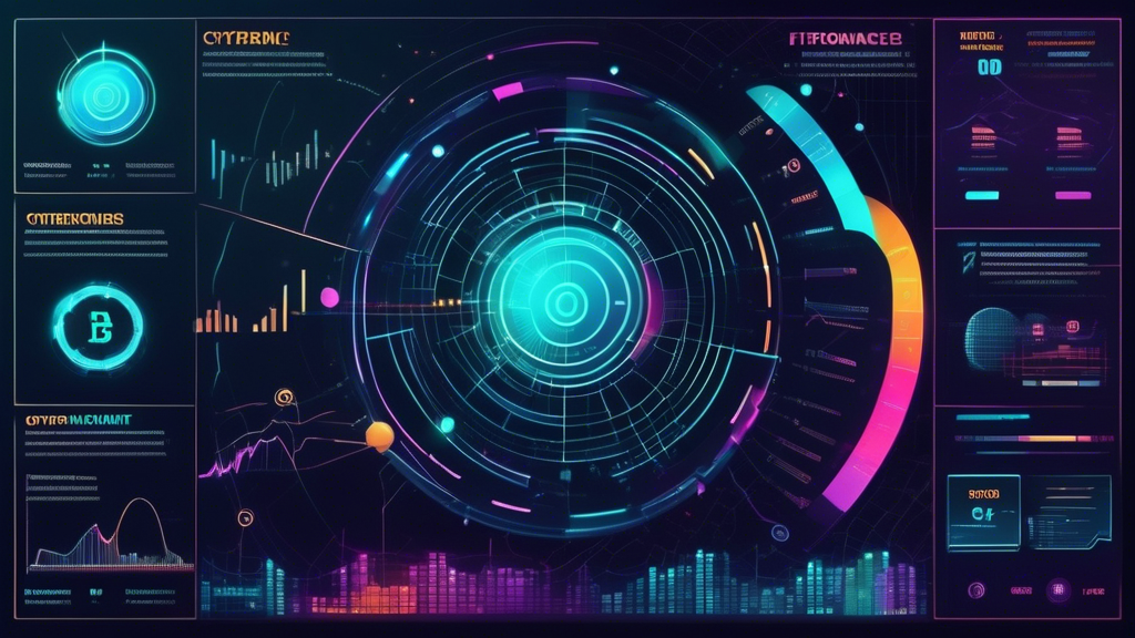 Create a visually striking infographic that illustrates the concept of Fibonacci Retracement in cryptocurrency trading. Include elements like a rising and