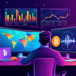 Create an image that visually represents the concept of mastering crypto trading through chart patterns. Imagine a trader analyzing various candlestick cha