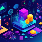 Create an informative and visually engaging illustration that depicts the concept of crypto trading. Include elements like a modern crypto exchange interfa